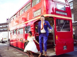 Classic Red London Bus for weddings in Kent